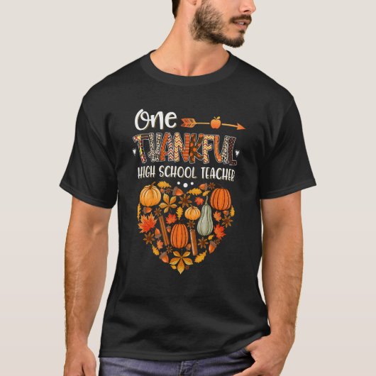 Een dankbare Herfst van de middelbare school herfs T-shirt (Voorkant)