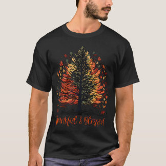 Een dankbare herfstboom t-shirt