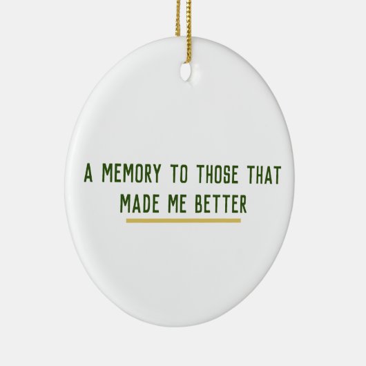 Een dankbare herinnering keramisch ornament (Rechts)