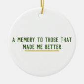 Een dankbare herinnering keramisch ornament (Voorkant)