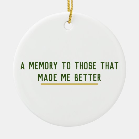 Een dankbare herinnering keramisch ornament (Voorkant)