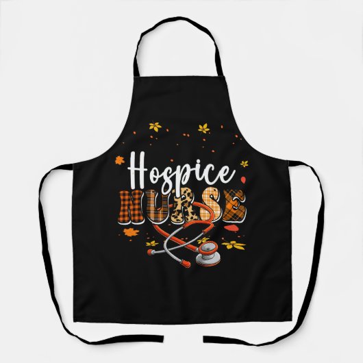 Een dankbare Hospice Verpleegkundige Herfst Thanks Schort (Voorkant)