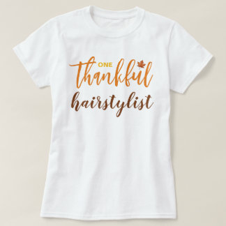 Eén Dankbare Kapsalon Medewerker Thanksgiving T-shirt