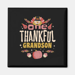 Een dankbare kleinzoon T-shirt Herfst herfst Thank Magneet
