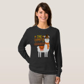Een dankbare kleuterleraar Lama Thanksgiving T-shirt (Voorkant volledig)