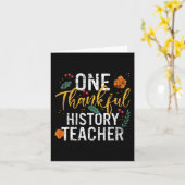 Een dankbare leraar geschiedenis Schattige herfst Kaart (Gele Bloem)