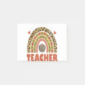 Een dankbare leraar Lopard Rainbow Pumpkin Harteli Post-it® Notes (Voorkant)