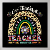 Eén dankbare leraar-theewerfmaand poster (Voorkant)