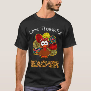 Eén dankbare leraren shirt grappige schattige kalk