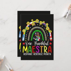 Een dankbare Maestra-leraar Hispanic Heritage Mont Kaart