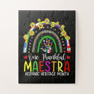 Een dankbare Maestra-leraar Hispanic Heritage Mont Legpuzzel