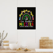 Een dankbare Maestra-leraar Hispanic Heritage Mont Poster (Keuken)