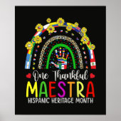 Een dankbare Maestra-leraar Hispanic Heritage Mont Poster (Voorkant)