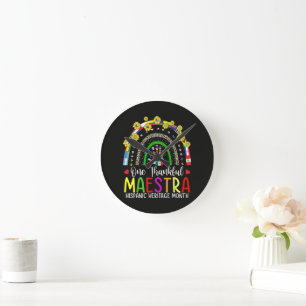 Een dankbare Maestra-leraar Hispanic Heritage Mont Ronde Klok