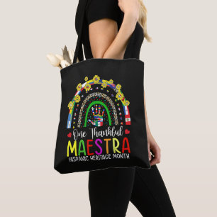 Een dankbare Maestra leraar Hispanic Heritage Mont Tote Bag