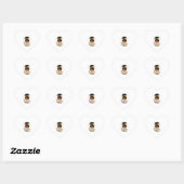 Een dankbare Mama Grappig Messy Bun Thanksgiving Hart Sticker (Vel)