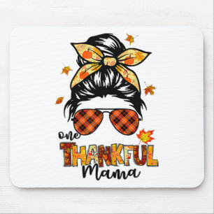 Een dankbare mama grappige rommelige knot herfst h muismat