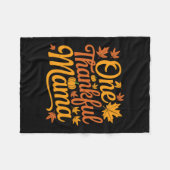 Een Dankbare Mama Herfst Moeder Bladeren Thanksgiv Fleece Deken (Voorkant (Horizontaal))