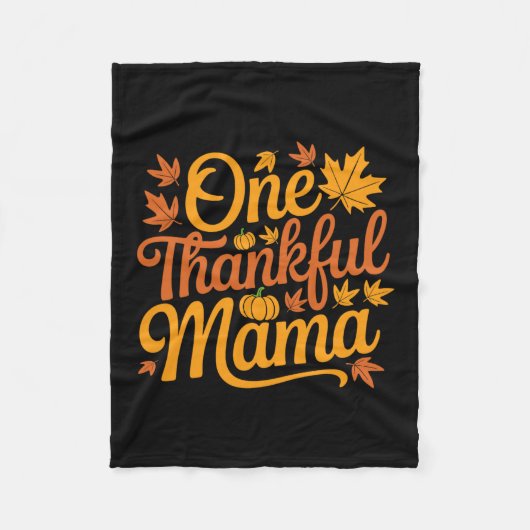 Een Dankbare Mama Herfst Moeder Bladeren Thanksgiv Fleece Deken (Voorkant)