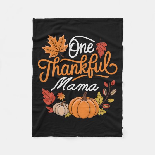 Een dankbare mama herfstmoeder dankdag fleece deken (Voorkant)