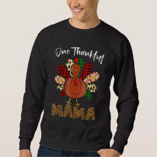 Een dankbare mama kalkoen familie luipaard thankgi trui
