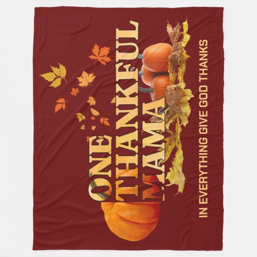EEN DANKBARE MAMA MAMA THANKSGIVING FLEECE DEKEN (Voorkant)