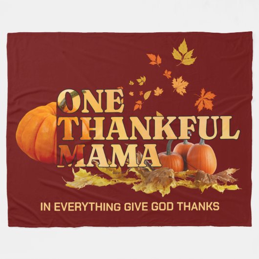 EEN DANKBARE MAMA MAMA THANKSGIVING FLEECE DEKEN (Voorkant (Horizontaal))