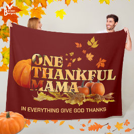 EEN DANKBARE MAMA MAMA THANKSGIVING FLEECE DEKEN