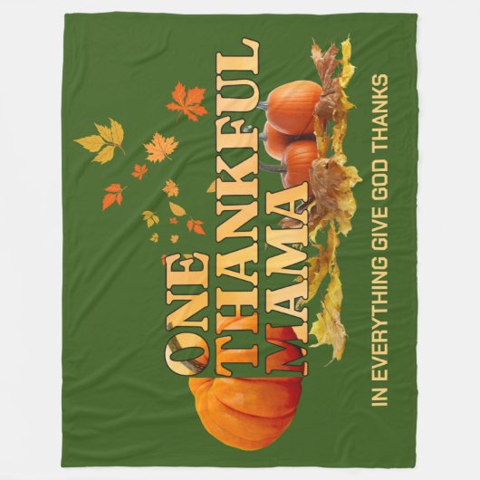 EEN DANKBARE MAMA MOEDER CHRISTELIJKE THANKSGIVING FLEECE DEKEN (Voorkant)
