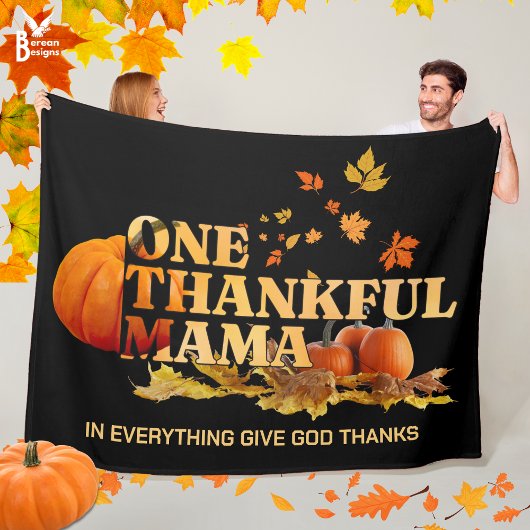 EEN DANKBARE MAMA MOM STIJLVOLLE THANKSGIVING FLEECE DEKEN