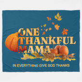 EEN DANKBARE MAMA MOM STIJLVOLLE THANKSGIVING FLEECE DEKEN (Voorkant (Horizontaal))