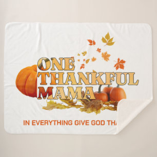 EEN DANKBARE MAMA MOM STIJLVOLLE THANKSGIVING SHERPA DEKEN