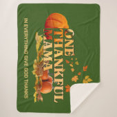 EEN DANKBARE MAMA MOM STIJLVOLLE THANKSGIVING SHERPA DEKEN (Voorkant)
