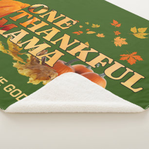 EEN DANKBARE MAMA MOM STIJLVOLLE THANKSGIVING SHERPA DEKEN