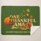 EEN DANKBARE MAMA MOM STIJLVOLLE THANKSGIVING SHERPA DEKEN (Voorkant (horizontaal))