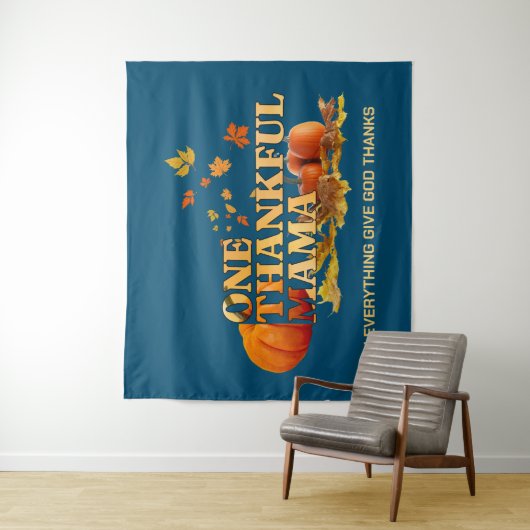 EEN DANKBARE MAMA MOM STIJLVOLLE THANKSGIVING WANDKLEED (In situ)