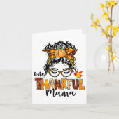 Een dankbare mama rommelige knot haaruitval grappi kaart (Gele Bloem)