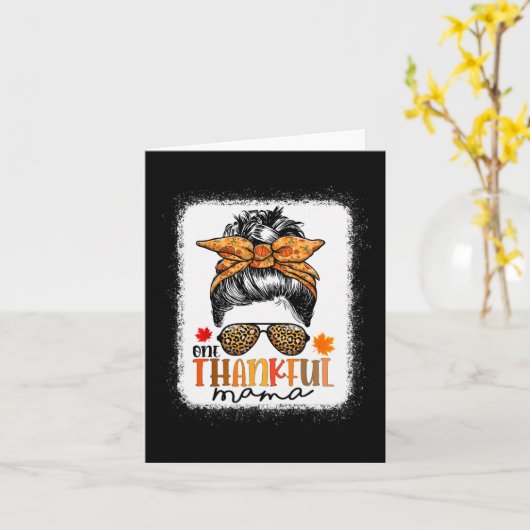 Eén dankbare mama rommelige knot luipaard moeder h kaart (Gele Bloem)