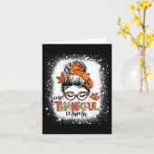 Een dankbare mama rommelige knot mama herfst dank kaart (Gele Bloem)