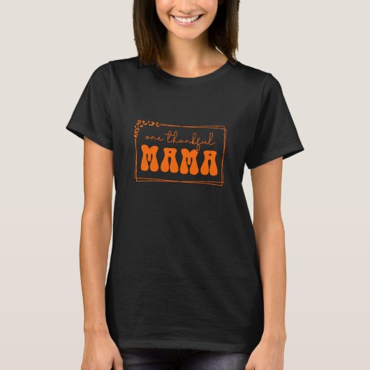 Een dankbare mama typografie t-shirt (Voorkant)