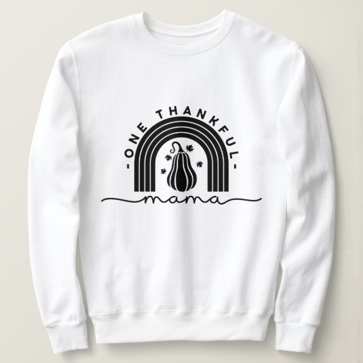 Eén dankbare mama-typografie trui (Design voorkant)