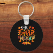 Een dankbare Memaw Funny Herfst herfst Thanksgivin Sleutelhanger (Voorkant)