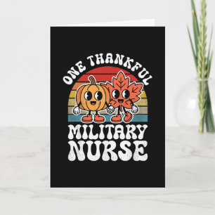 Een dankbare militaire verpleegster Grappige herfs Kaart