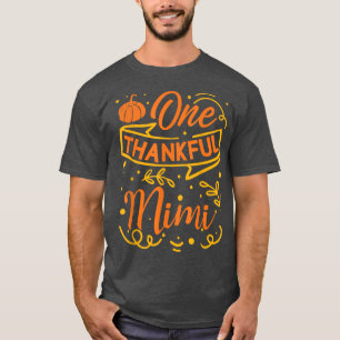 Een dankbare Mimi Pumpkin Autumn Leaves Herfst Har T-shirt