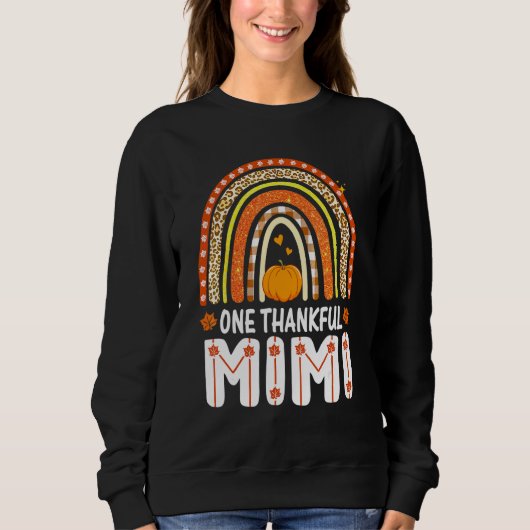 Eén Dankbare Mimi Regenboog Luipaard Val Herfst Da Trui (Voorkant)