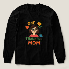 Eén Dankbare Moeder – Lieve Cartoon Moeder met Bri Tri-Blend Shirt