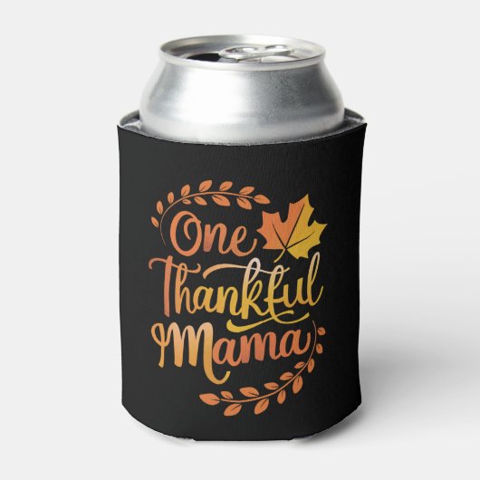 Een dankbare moeder Schattige herfst Thanksgiving  Blikjeskoeler (Blikje Voorkant)
