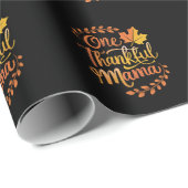 Een dankbare moeder Schattige herfst Thanksgiving Cadeaupapier (Rol Hoek)