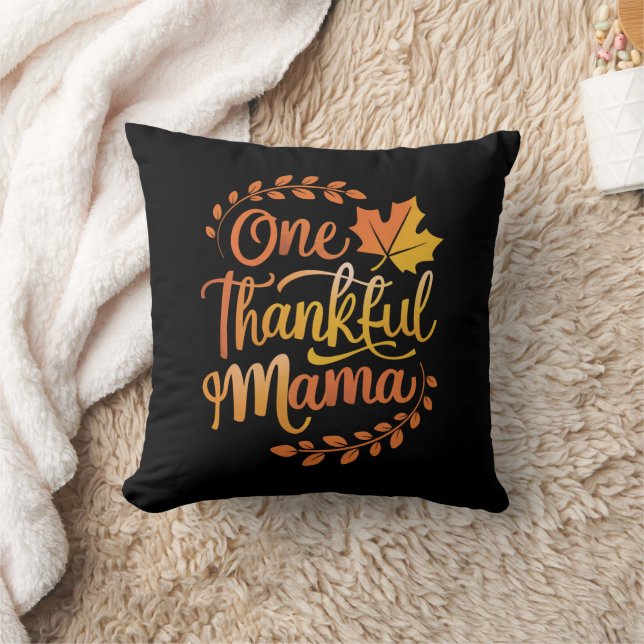 Een dankbare moeder Schattige herfst Thanksgiving  Kussen (Deken)