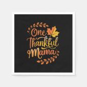 Een dankbare moeder Schattigee Herfst Thanksgiving Servet (Voorkant)